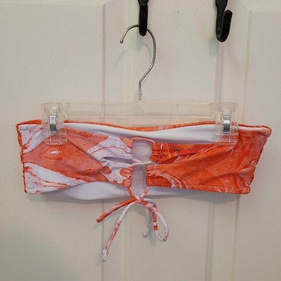 Shein Coral Marble Strapless Bikini - Picture 3 of 7